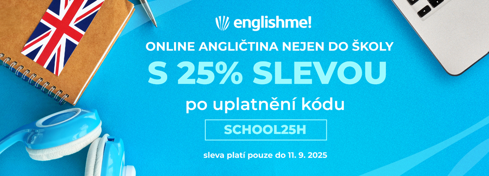 Online angličtina od autorů Help for English nyní se slevou 25 %!