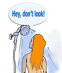 girl in the shower