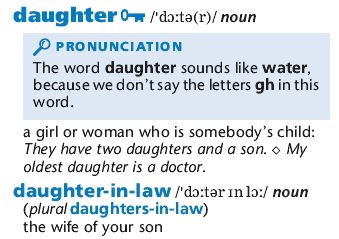 Oxford Essential Dictionary sample entry