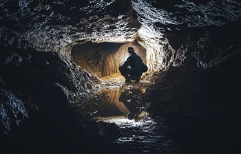 caving